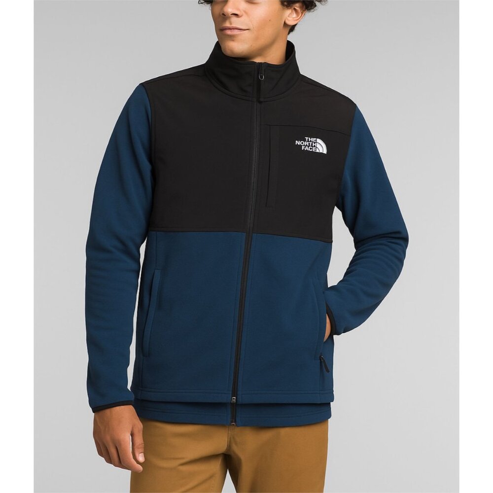The North Face Astro Ridge Jacket Full Zip Shady Blue  / Black Fleece Size Med